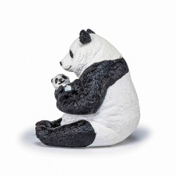 Papo figurina urs panda sezand cu pui in brate - Img 6