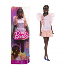 PAPUSA BARBIE FASHIONISTA AFRO-AMERICANA CU ROCHIE PEACH - Img 5