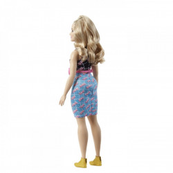 Papusa barbie fashionista blonda cu borseta roz - Img 7