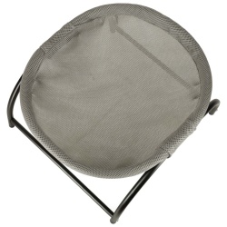 Pat de tip hamac pentru caini si pisici, cadru metalic negru si panza gri, dimensiune 45 x 42 x 23 cm - Img 8