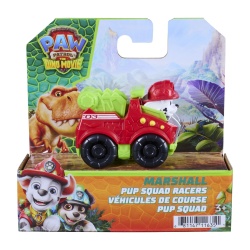 PATRULA CATELUSILOR FILMUL CU DINOZAURI PUP SQUAD RACERS VEHICUL CU FIGURINA MARSHALL 6.5CM