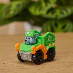 PATRULA CATELUSILOR FILMUL CU DINOZAURI PUP SQUAD RACERS VEHICUL CU FIGURINA ROCKY 6.5CM - Img 6