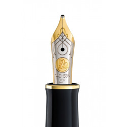 Penita ef din aur de 14k/585 ornament din rodiu pentru stilou m600 bicolora