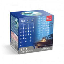 Perdea luminoasă - 200 LEDuri - alb rece - IP44 - 4,2 m - 8 programe - Img 6