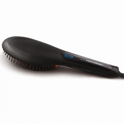 Perie Ceramica pentru Indreptat si Intins Parul cu Afisaj LCD si Ionizare 3D, Putere 50W,neagra - Img 3