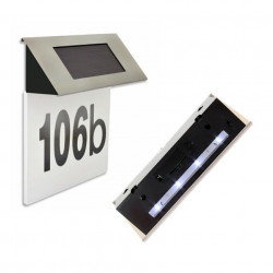 Placa numar casa iluminata LED, incarcare solara, carcasa din INOX - Img 2