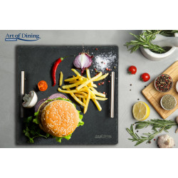 PLATOU ARDEZIE,PATR. MANERE INOX 30X30CM - Img 4