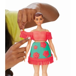 PLAY DOH BARBIE SET PLASTELINA CREATII VESTIMENTARE CU FLORI SI FRANJURI COWBOY - Img 6