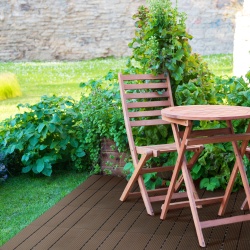 Podea WPC - 4 lamele - 30 x 30 cm - maro deschis - 11 buc/pachet - Img 1
