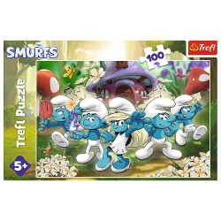 PUZZLE TREFL 100 STRUMFII FACETI CUNOSTINTA CU STRUMFII - Img 3