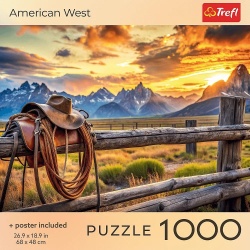 PUZZLE TREFL 1000 COLECTIA SUA VESTUL AMERICAN POSTER INCLUS - Img 3