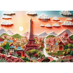 PUZZLE TREFL 1000 EDITIA ANIVERSARA 40 DE ANI 3D PARIS - Img 2