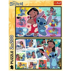 PUZZLE TREFL 2X200 DISNEY LILO SI STITCH VIATA FERICITA - Img 4