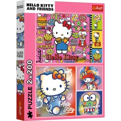 PUZZLE TREFL 2X200 HELLO KITTY SI PRIETENII - Img 1