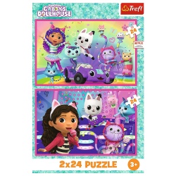 PUZZLE TREFL 2X24 GABBYS DOLLHOUSE AVENTURILE LUI GABBY - Img 4