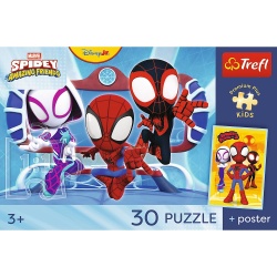 PUZZLE TREFL 30 PREMIUM PLUS KIDS SPIDEY IN ACTIUNE PLUS POSTER - Img 4