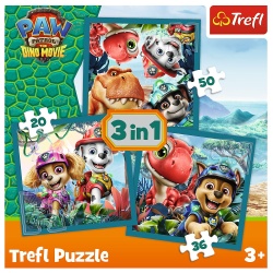 PUZZLE TREFL 3IN1 PATRULA CATELUSILOR INSULA DINOZAURILOR - Img 5