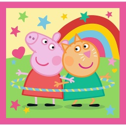 PUZZLE TREFL 3IN1 PEPPA PIG SI PRIETENII - Img 2