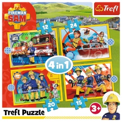 PUZZLE TREFL 4IN1 AJUTOARELE POMPIERULUI SAM - Img 6
