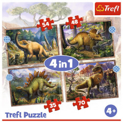 Puzzle trefl 4in1 dinozaurii interesanti - Img 6