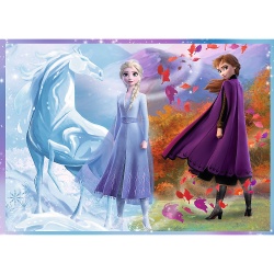 PUZZLE TREFL 4IN1 FROZEN2 CALATORIE CATRE NECUNOSCUT - Img 2