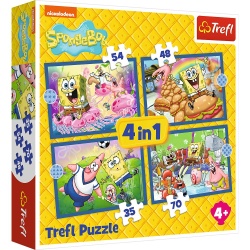 PUZZLE TREFL 4IN1 VIATA ACVATICA A LUI SPONGEBOB