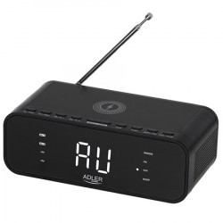 RADIO CU CEAS INCARCARE WIRELESS AD 1192 NEGRU ADLER - Img 1