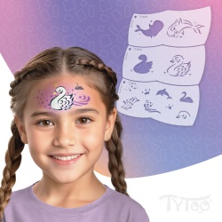 Șablon Mozaic Face Painter - delfin - lebădă - 3 bucăți / pachet Tytoo - Img 2