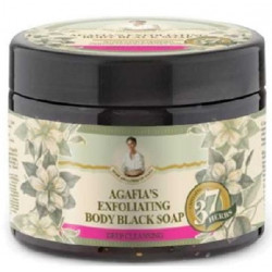 Sapun negru exfoliant pentru corp "bunica agafia" 300ml adams vision