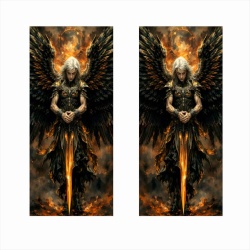 Set 2 stickere decorative pentru stalpii usilor, print autoadeziv de inalta rezolutie, dimensine 2 buc x 50 x 22 cm , cod: AVX-SSU-22 - Img 2