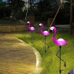 Set 3 x Lampa Solara estetica exterioara de gradina model "Flamingo" - Img 5
