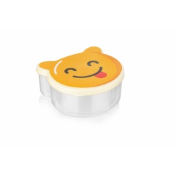 SET 4 CASEROLE CU CAPAC, PLASTIC, SMILEY - Img 1