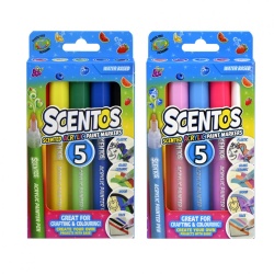 SET 5 MARKERE PARFUMATE, ACRIL., SCENTOS