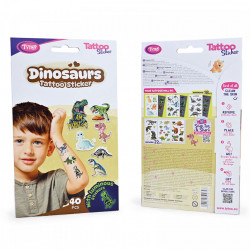 Set autocolante pentru tatuaje de dinozaur - 40 buc/pachet - Img 1