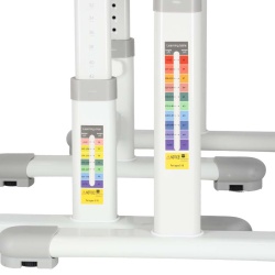 Set birou reglabil pentru copii cu scaun ergonomic, lampa LED USB, blat inclinabil, suport carti si organizator, 70 x 51 cm, culoare gri/alb, pentru scolari si prescolari - Img 6