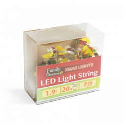 Șir de lumini LED - formă de clopoței - 2,2 metri - 10 LEDuri - alb cald - 2 x AA - Img 2