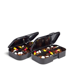 Smartshake, Pillbox Organizer, Cutie De Depozitare Capsule Si Tablete Cu 5 / 7 Compartimente, Pachet Dublu - Img 3