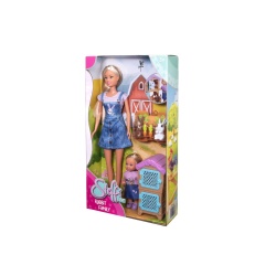 STEFFI LOVE SET FAMILIA IEPURASILOR CU 2 PAPUSI SI ACCESORII
