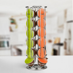 Suport metalic pentru capsule de cafea - 24 capsule Dolce Gusto - crom - Img 1