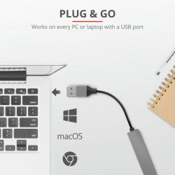 Trust Halyx Aluminium 4 Mini USB Hub - Img 6