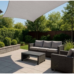 Umbrar de gradina dreptiunghiular, impermeabil, culoare Gri, dimensiune 4 x 3 m - Img 2