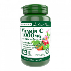 VITAMINA C 1000MG MACES&ACEROLA-ZMEURA 60CPR