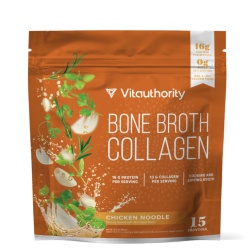 Vitauthority Bone Broth Collagen Cu Aroma Naturala De Supa De Pui, 310 G
