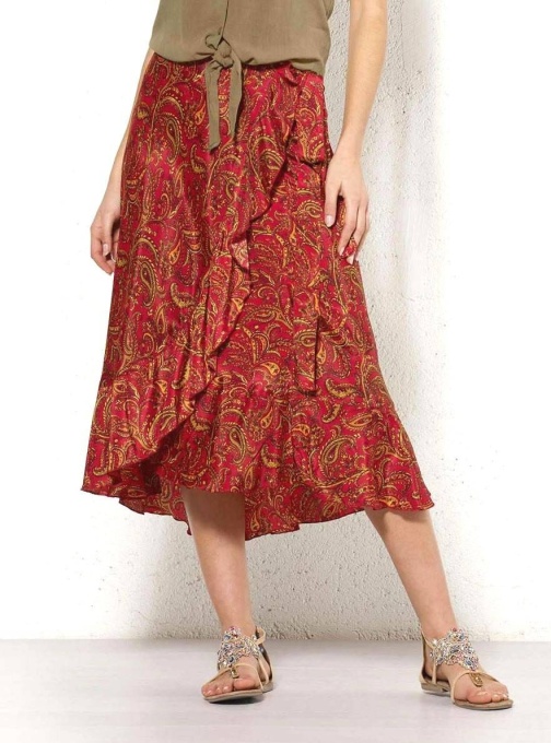 Fusta rosie flamenco print cashmere