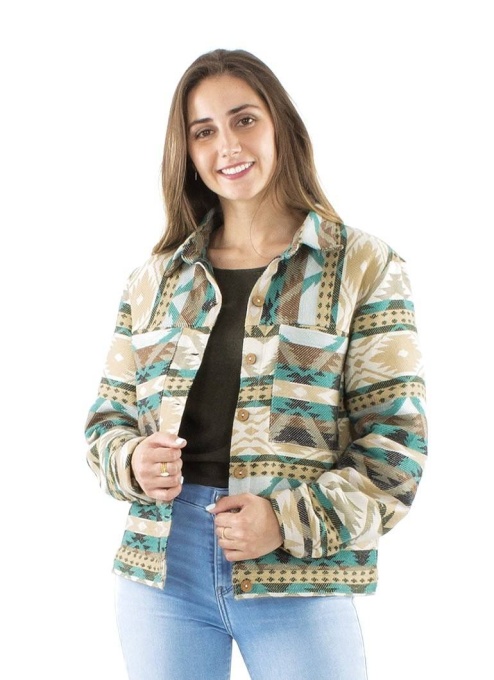 Jacheta bumbac cu print Aztec