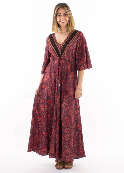 Rochie maxi cu imprimeu Sari