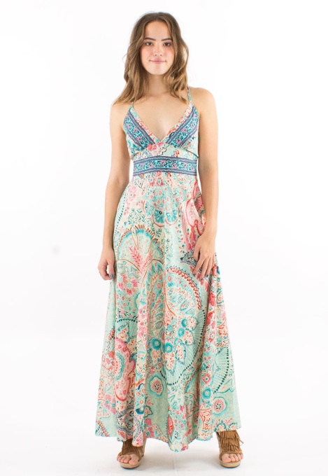 Rochie Pastel Mentă Print Zaari
