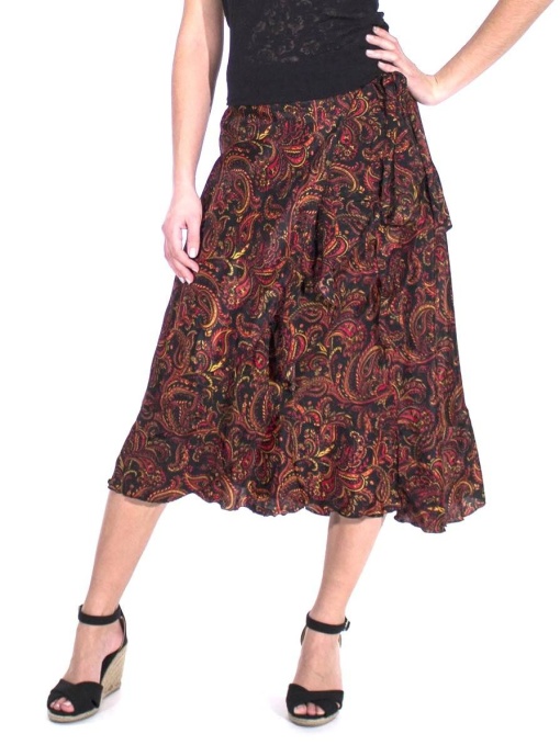 Fusta flamenco print cashmere