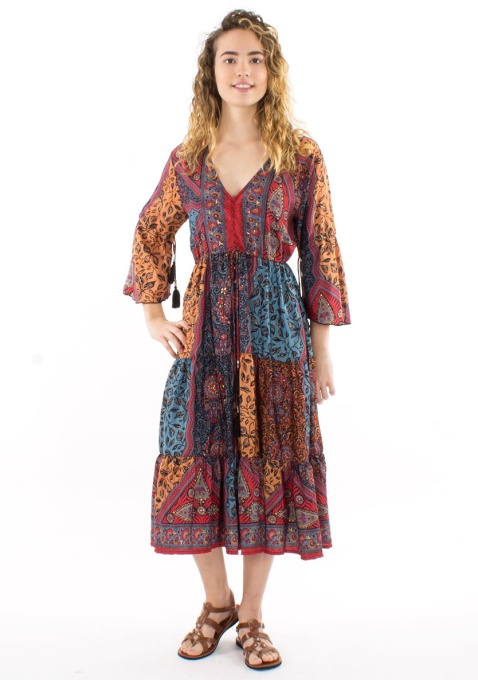 Rochie Boho Etnic Florală