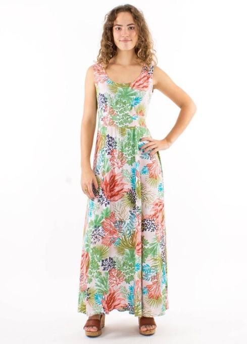 Rochie lunga vascoza print oceanic